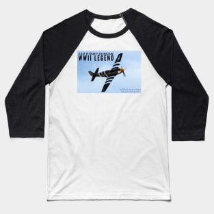 2-Sided P-51 Mustang WWII Legend Baseball T-Shirt